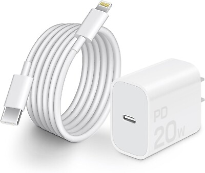 #ad Original 20W USB C Fast Charger For iPhone 15 14 13 12 11 Pro Max Type C Cable $6.59