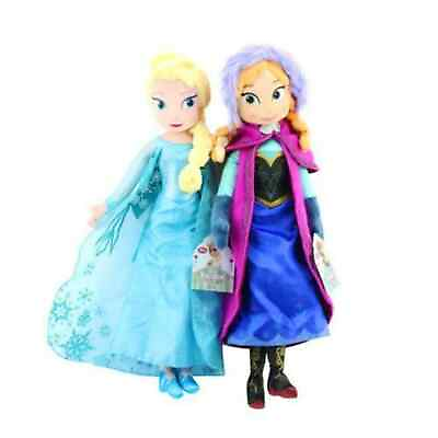 #ad 16quot; inches Disney Frozen Movie Queen Elsa amp; Anna Plush Soft Doll Gift Collection $23.99