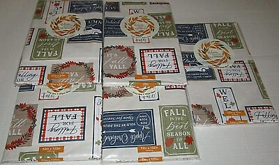 #ad FALL Vinyl Tablecloth Assortment WELCOME FALL Your Choice $24.29