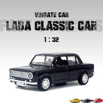 #ad 1:32 Alloy Diecast LADA Vintage Car Model Classic Collect Car Miniature Vehicle $11.88