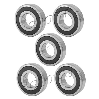 #ad 5 Pcs Premium 6301 2RS ABEC3 Rubber Sealed Deep Groove Ball Bearing 12x37x12mm $15.49