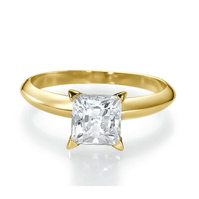 #ad 0.45 CT H SI2 New Princess Cut Diamond Engagement Ring 14K Yellow Gold $713.70