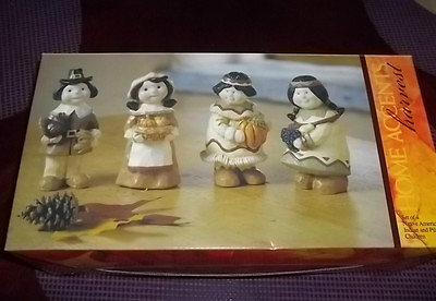 #ad HOME DECOR DECORATING ACCENTS AMERICAN INDIAN AND PILGRIM CHILDREN SET OF 4 $45.00