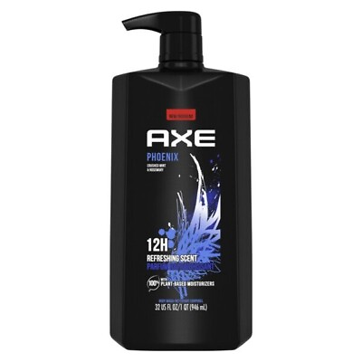 #ad AXE Men#x27;s Liquid Body Wash amp; Shower Gel 2 in 1 Crushed Mint amp; Rosemary 32 oz $11.61