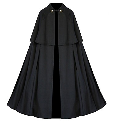 #ad Gothic Steampunk Cloak Victorian Medieval Renaissance Western Pirate Cape Cloak $87.00