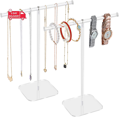 #ad Jewelry Stand Necklace Stand 2 Tower Clear Necklace Holder Jewelry Holder Acry $17.61