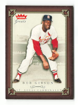 #ad 2004 Fleer Greats of the Game Bob Gibson #50 St. Louis Cardinals $1.50