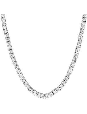 #ad Unisex 1 Row 4mm Tennis Chain Bracelet Silver Finish Lab Created Diamond Chain $19.95