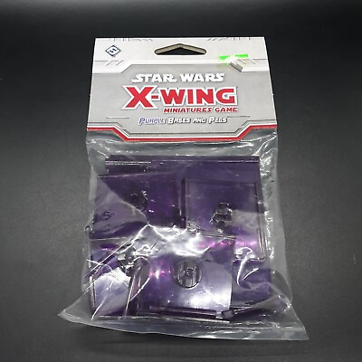 #ad Star Wars X Wing Miniatures PURPLE Bases and Pegs NEW SEALED $8.95