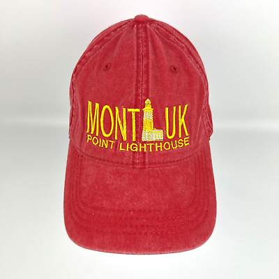 #ad Montauk Point Lighthouse Vintage Strapback Hat Adjustable Long Island New York $19.95