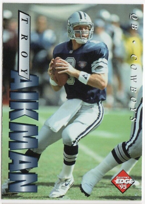 #ad 1995 Collectors Edge #50 Troy Aikman Dallas Cowboys Card $1.50