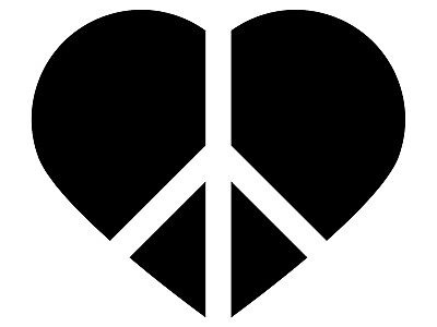 #ad Heart Peace Love Silhouette Vinyl Decal Car Bottle Sticker $2.99