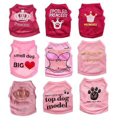 #ad Cute Teacup Dog Clothes Girl Dog T shirt Pet Puppy Vest for Chihuahua yorkie Dog $3.79