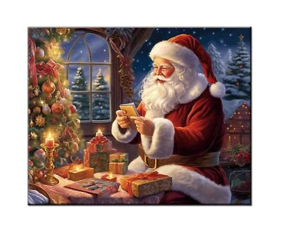 #ad Vintage Christmas Art Holiday Decor Santa Claus Giclée Print Christmas Wall Art $8.77
