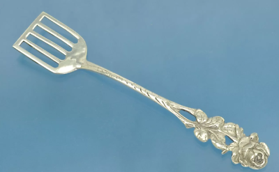 #ad Vintage Silver 800 Fork 1960 1970Germany Ornate roseamp; Rare Beautiful For Decore $189.99