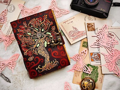 #ad vintage grimoire leather journal gifts $14.30