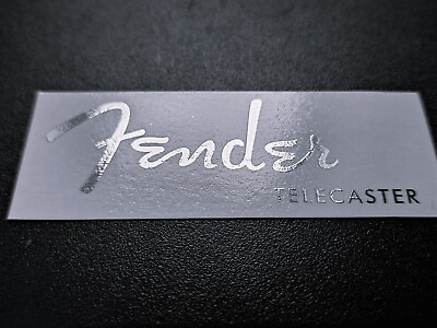 #ad Fender Telecaster Headstock Decal for Guitars Solid Silver $8.99