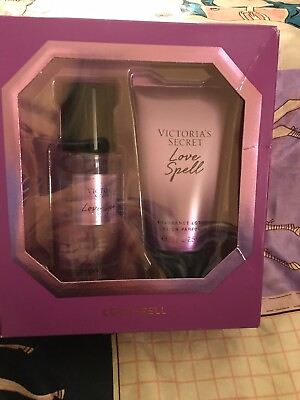 #ad VICTORIAS SECRET LOVE SPELL 2 PIECE GIFT SET FRAGRANCE MIST AND LOTION $28.00