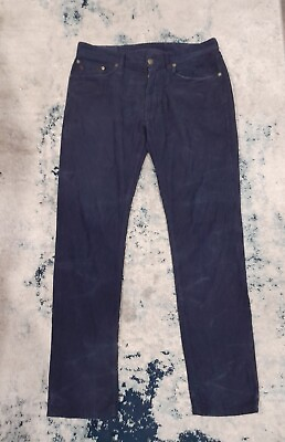 #ad Polo Ralph Lauren Men#x27;s Corduroy Varick Slim Straight Fit Pants 32x32 Blue $11.25