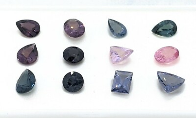 #ad Genuine Spinel SET 12 6.0CTW AVG MUL CLR MIXED $93.75