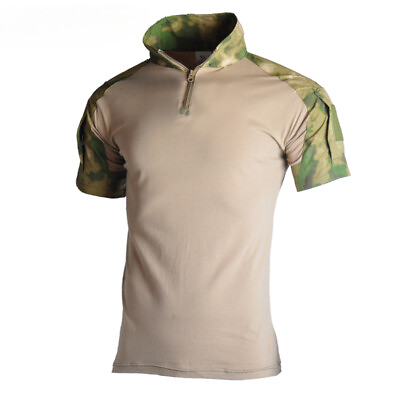 #ad Military Tactical Shirt Combat Shirt Summer Camouflage Shirts Army Casual New $19.80