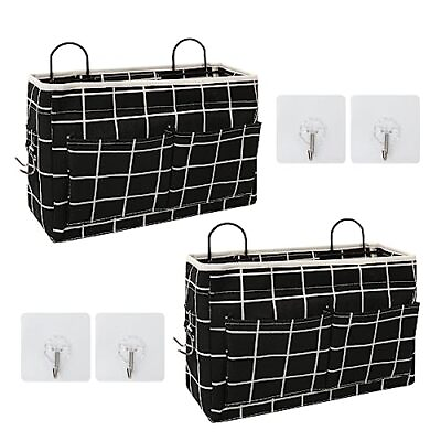 #ad Wall Hanging Storage Bag with Sticky Hook Closet Hanging Storage Baskets wit... $36.09