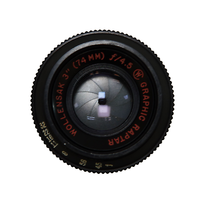 #ad WOLLENSAK 3quot; F 4.5 GRAPHIC RAPTAR Lens $17.50