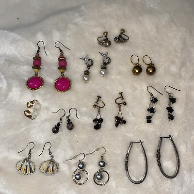 #ad set of 11 pairs of Vintage earrings $8.00