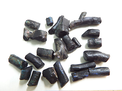 #ad 125ct Ultra rare indonesian Black wood opal Crystals Rough Fossils Lot C $275.00