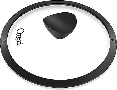 #ad Ozeri Tempered Glass Earth Fry Pan Lid 8 in 10 in 12 in with Black Silicone $15.41