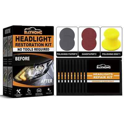 #ad Ceramic Headlight Restoration Kit Maximum Strength Oxidation Remover $16.88