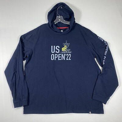 #ad 2022 US OPEN Foot Joy Hoodie Men’s Sz XL Navy Limited The Country Club Pullover $59.97