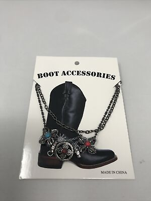#ad #ad cowboy boot any type accessories for women boot jewelry steel $11.90