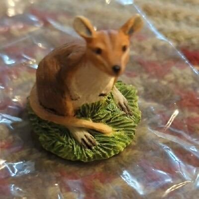 #ad Mini Lenox Red Kangaroo Joey Mini Miniature Porcelain Figurine $19.00