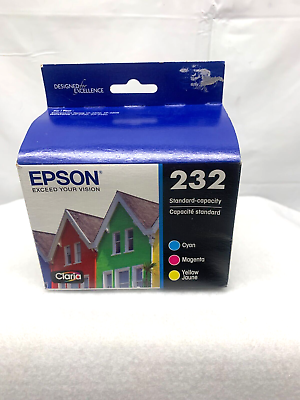 #ad Epson 232 Tri Color Standard Capacity Ink Exp 5 26 *New Box Damage* $30.16