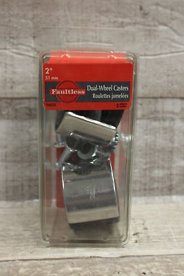 #ad Faultless Dual Wheel Casters 2 Piece New $3.99