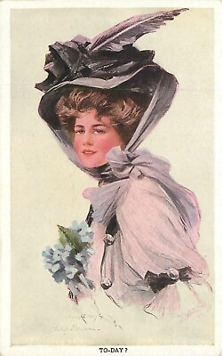 #ad Postcard C 1910 Pretty Woman Phillip Boileau Fashion pretty Woman 23 2557 $19.99