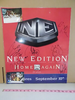 #ad New Edition Press Release HOME AGAIN signed by 5 Devoe Bell Bivins Gill FR $199.95