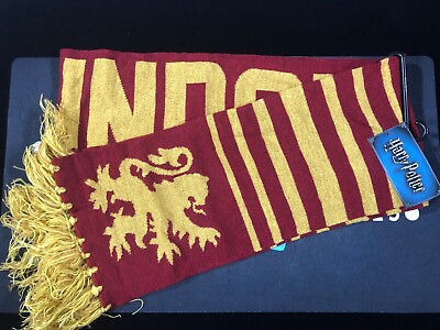 #ad Harry Potter Gryffindor House Banner Knit Jacquard Scarf $19.99