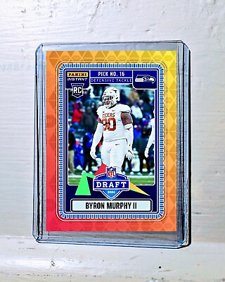 #ad Byron Murphy II 2024 Panini NFL #3 Draft Night Rookie Football Card Presale $9.95