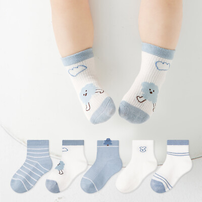 #ad 5 Pairs Newborn Baby Socks Toddler Unisex Crew Socks For Baby Girl Boy 0 5 Years $12.99