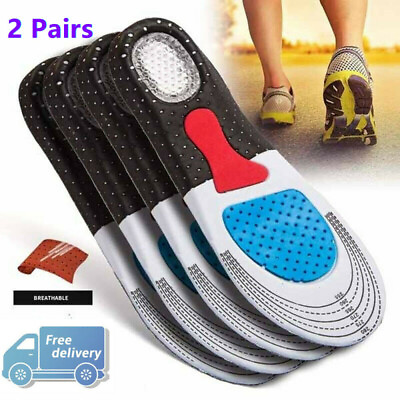 #ad 2 Pairs Gel Orthotic Sport Running Insoles Insert Shoe Pad Arch Support Cushion $6.99