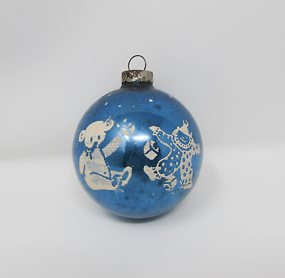 #ad Vintage Mercury Glass Toys Stencil Christmas Ornament Shiny Brite 2 1 2quot; $11.90