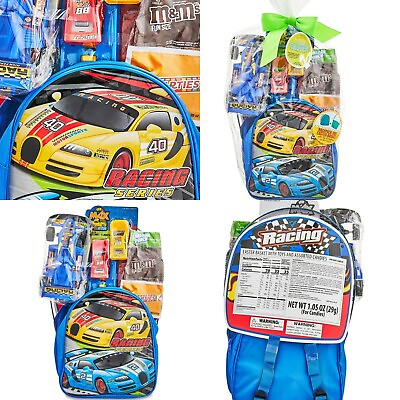 #ad #ad Easter Basket Gift Set Racing Series Child Backpack with Toys And Candies $25.00