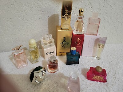 #ad Perfume Mini Lot Of 12 Burberry Jimmy Choo Mugler Chloe Versace Vera Wang amp; More $95.00