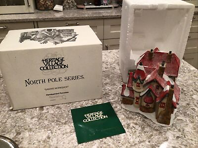 #ad the heritage collection north pole dept 56 santas workshop light up christmas $34.99