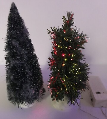 #ad Lemax Fiber Optic Tree 6” Shimmering Spruce Multi Color Christmas Dept. 56 Tree $12.00