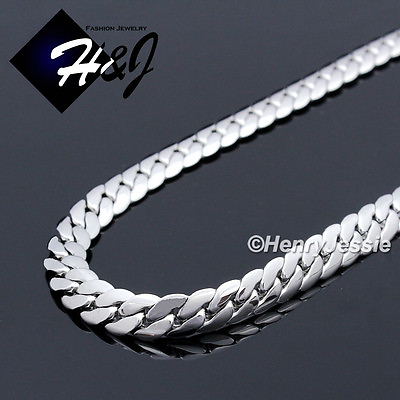 #ad 18 40quot;MEN Stainless Steel 8mm Silver Miami Cuban Curb Link Chain Necklace*N155 $16.99