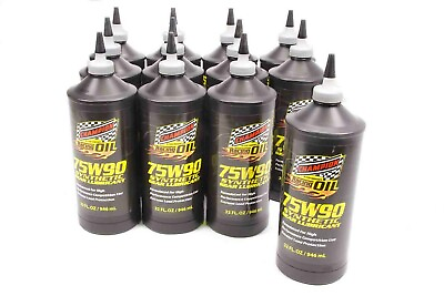 #ad Champion Brands Gear Oil Racing 75W90 Synthetic 1 qt Set of 12 $213.11