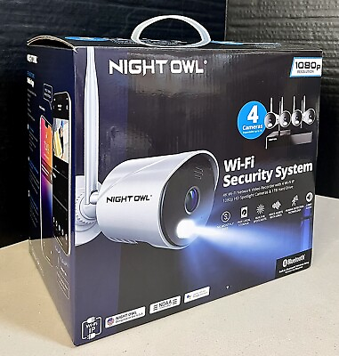 #ad Night Owl 10 Chan 4 Cam 1080p HD 1TB NVR Wi Fi Wireless Security Camera Kit $365.00
